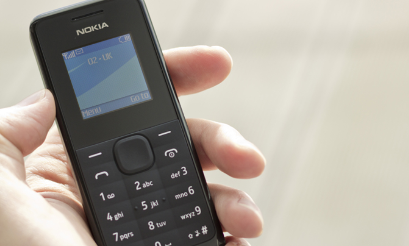 The Nokia 105 mobile phone with a sleek design and durable build.