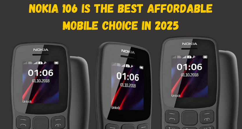 Affordable Nokia 105 feature phone with a durable design, offering basic functionality and long battery life.